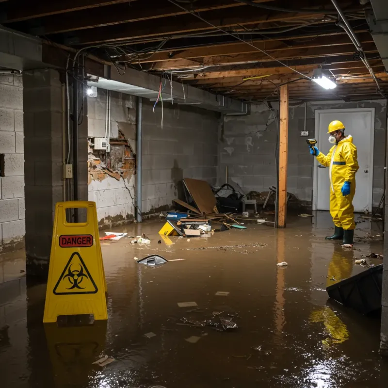 Flooded Basement Electrical Hazard in Valley Grande, AL Property