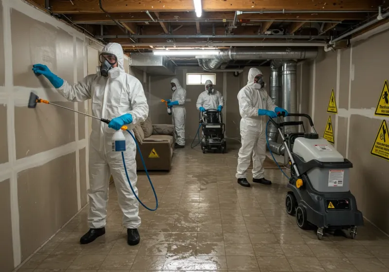 Basement Moisture Removal and Structural Drying process in Valley Grande, AL